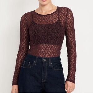 Old Navy | Lace Crewneck Top